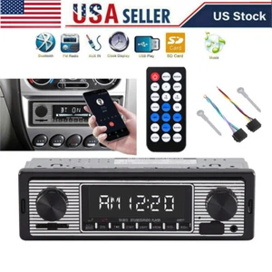 Receptor de audio estéreo clásico USB reproductor de MP3 radio FM para automóvil de colección Bluetooth AUX - Imagen 1 de 15