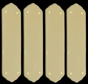 4er Pack cremefarben Porzellan Keramik Tür Finger Druckplatten - Bild 1 von 3