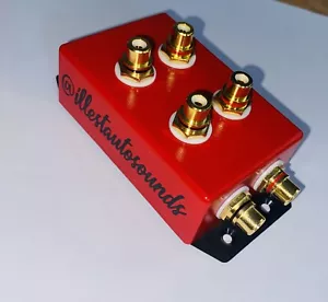 rca distribution block 1-2 rca splitter In Black And Red - Picture 1 of 1