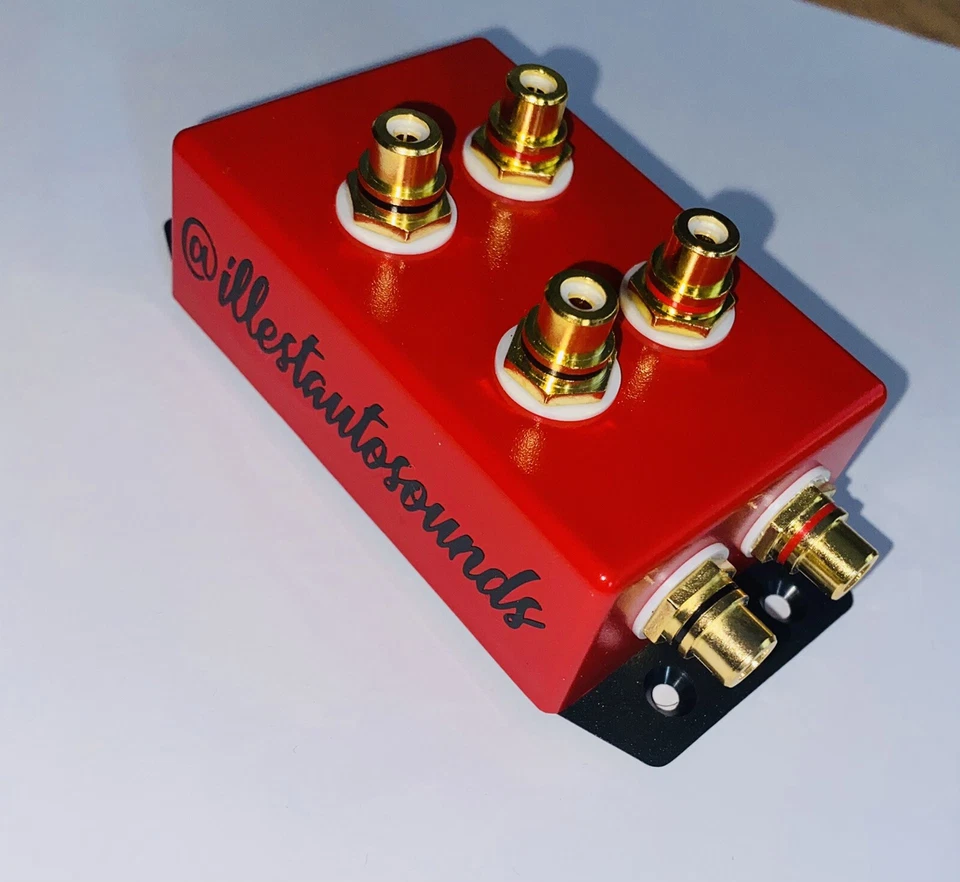 rca distribution block 1-2 rca splitter In Black And Red - Image 1 of 1