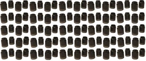BULK LOT 100 Black and Silver Tire Pressure Sensor Valve Stem TPMS Mounting Nuts - Picture 1 of 6