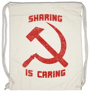 Sharing is Caring Turnbeutel Socialist Communist Communism Hammer Sickle - Picture 1 of 1