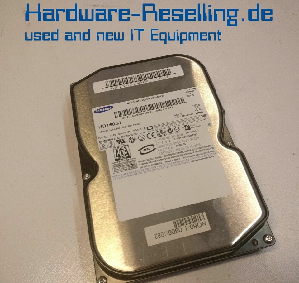 Samsung 160GB 7200RPM 3,5" 3 Gbit/S SATA HDD HD160JJ - Imagen 1 de 1