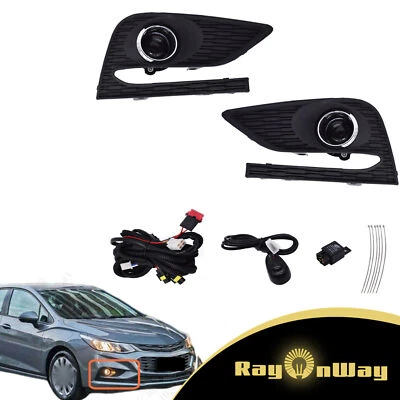 Faros antiniebla laterales izquierdo y derecho Chevrolet Cruze 2016 2017 18 con kits de interruptores Foto 1 de 4