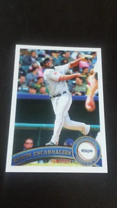 FREE SHIPPING-Edwin Encarnacion-2011 Topps Baseball-no.215-Bluejays - Picture 1 of 3