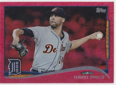 DAVID PRICE 2014 Topps Update RED HOT FOIL INSERT Baseball Card TIGERS JERSEY LE - Image 1 of 2