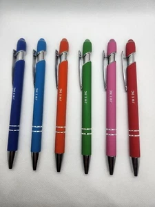Stylus-pen; 6 Bright Alpha Soft Touch, Metal Stylus, Ballpoint Pen, by JWE Inc. - Picture 1 of 3