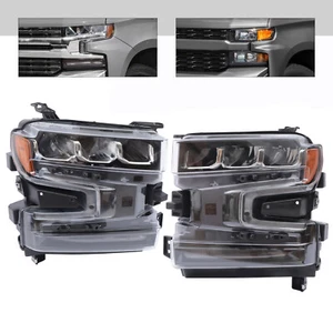 Par de faros LED para Chevrolet Silverado 1500 2019 2020 2021 diestro - Imagen 1 de 16