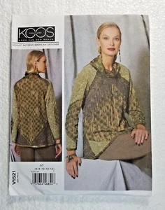 Vogue Designer Top Sewing Pattern Designer Loose Fit Sizes 6-14 NEW UNCUT #V1521 - Imagen 1 de 2