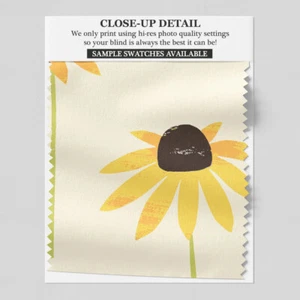 110 Black-eyed Susan Big Flower in Yellow Roller Blind -various sizes, blackout - Picture 1 of 4