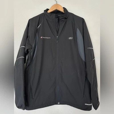 Chaqueta ligera seca negra para hombre Audi Sport Workers StormTech H2x Foto 1 de 4