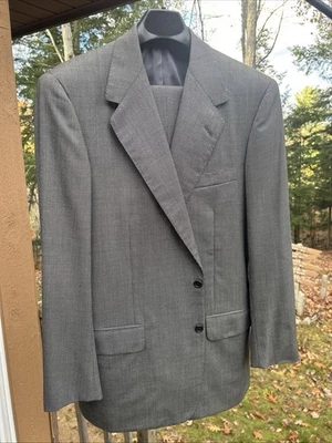 Oxxford Clothes Chicago USA Hand Made Gray Two Piece Suit Size 42L Long 36Wx33is - Image 1 of 4