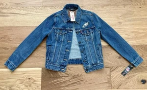 LEVIS NFL Philadelphia EAGLES Denim Jacket RARE Women’s S New w/ Tags - Picture 1 of 5