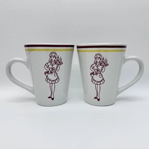 (2) Vintage Restaurant Retro 50’s Car Hop, Drive In, Diner Waitress Coffee Mug - Picture 1 of 8