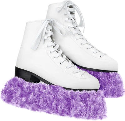 BRAND: GEMSCREAM Ice Skate Guards Fuzzy Soakers Hockey L Size, Purple
