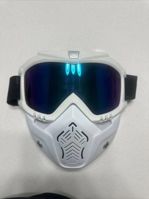 Gafas de esquí / Máscara de paintball / Máscara de airsoft negra con visera púrpura Foto 1 de 2