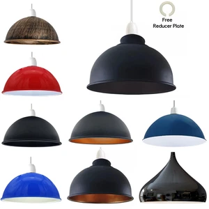 Vintage Retro Ceiling Shade Metal Lampshade Kitchen Modern Pendant Light Shades - Picture 1 of 38