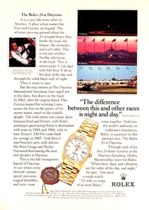 ROLEX OYSTER PERPETUAL DAY-DATE WATCH—HURLEY HAYWOOD—VINTAGE 1992 MAGAZINE AD - Picture 1 of 1