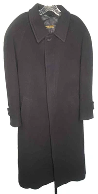 Brooks Brothers Coat peacoat Mens Pure new Wool Navy Made in Italy Size 42 LONG - Image 1 of 4