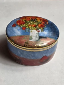 Goebel VAN GOGH Artis Orbis Germany COQUELICOTS porcelain trinket box. - Picture 1 of 3