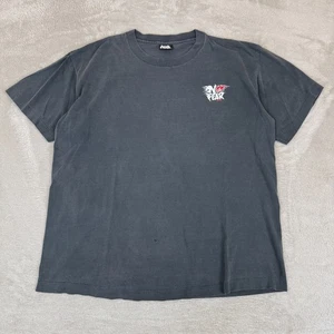 VTG 90s No Fear For Those Who Will Live On The Edge Shirt Mens XL Black Faded - Picture 1 of 8