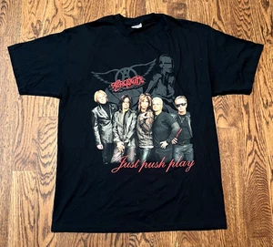 Aerosmith T Shirt XL Just Push Play Tour 2001 Optima Classic Rock MINT CONDITION - Picture 1 of 3