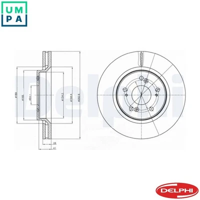 2x BRAKE DISC BG4250C FOR HONDA CR-V/IV/SUV/III/Mk K24A11K24AK24Z1 2.4L 4cyl - Image 1 of 4