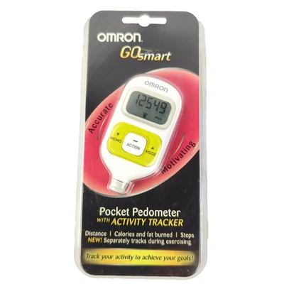 OMRON GOsmart HJ-203YL Pocket Pedometer Activity Tracker NEW (NOS) Yellow Sealed - Image 1 of 3