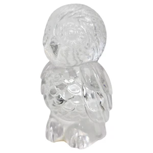 Bleikristall Eule Briefbeschwerer 24% Klarglas Taiwan Figur Figurine Vintage - Bild 1 von 17