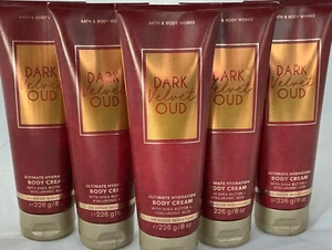 5 (FIVE) DARK VELVET OUD Shea & Hyaluronic Acid 8oz CREAM Bath and Body Works - Picture 1 of 2