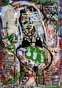 Nicolas Lara Cuban signed limited edition original art print Portrait silkscreen - Picture 1 of 1