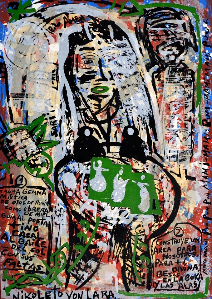 Nicolas Lara Cuban signed limited edition original art print Portrait silkscreen - Image 1 of 1