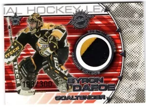 2000-01 Vanguard Dual Game-Worn Patch #13 D. McCarty/B. Dafoe 193/300 *S2267 - Picture 1 of 2