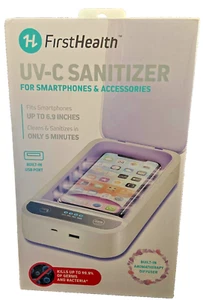 First Health New UV-C Sanitizer For Smartphones Up To 6.9" USB Port Sanitizes - Photo 1 sur 2