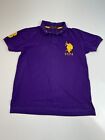 USPA  Short Sleeve Pull Over Shirt Men's L 100% Cotton U.S. Polo Assn. Purple