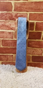 Carlo Mantini Hand Made in Italy 100% Silk Skinny Tie Men's BLUE TIE 2606 - Picture 1 of 5