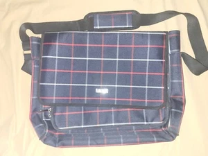 Kate Spade Plaid Crossbody Messenger Bag Blue  - Picture 1 of 7