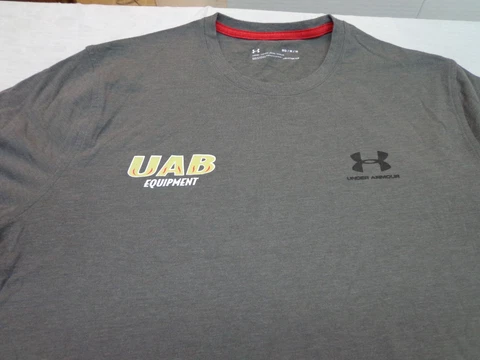 UAB Blazers Equipment  Under Armour HeatGear  Gray T Shirt Medium Loose FLAWS Cover