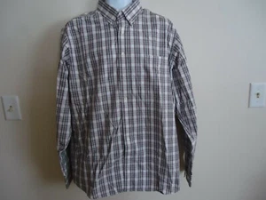 Men Eddie Bauer Button Front Relaxed Fit Shirt Size L Tall Used - Picture 1 of 2
