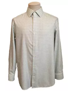 BANANA REPUBLIC Non-Iron Slim Fit Shirt Mens Sz Large 16-16.5 Shadow Check - Picture 1 of 5