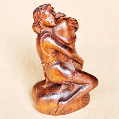 CC005 - 8X4X3 CM Carved Boxwood Figurine Carving - Beautiful Lady EROT Geisha - Image 1 of 4