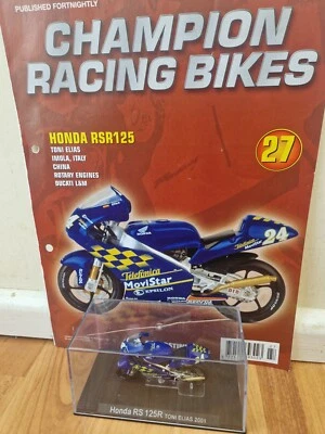1/24 DEAGOSTINI IXO CHAMPION RACING BIKES - HONDA RS 125R TONI ELIAS 2001 + MAG - Image 1 of 3
