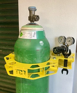 Gas cylinder wall bracket Welding Argon Gas Bottle Bracket Holder Storage Clamp - Picture 1 of 7