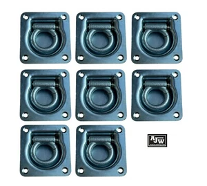 Remolque de carga 8 anillos de amarre empotrados con resorte de carga amarrado camión ancla caja de caballos - Imagen 1 de 9