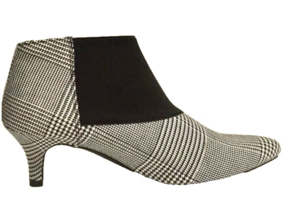 Andrew Geller Negro/Blanco Viena Botín a Cuadros Bombas Elastizadas Elegante, Divertido 7.5 Foto 1 de 4