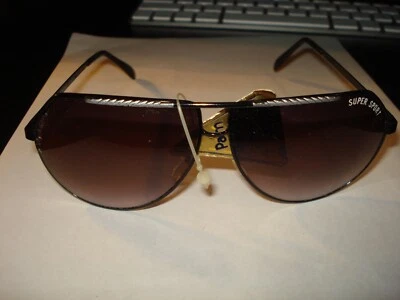 Gafas de sol vintage grandes Tear Drop púrpura lentes transparentes años 80 Sungold #'S Foto 1 de 4