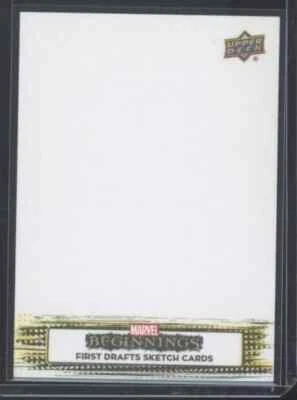 Marvel 2021 Upper Deck Beginnings Artist Sketch Card Blank 1/1 C3 - Image 1 of 2
