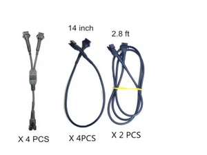 Cable de extensión de 14 pulgadas 2,8 pies divisor en Y para tiras de LED de cambio de color de eslinga de triciclo - Imagen 1 de 9