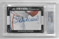 2012 LEAF HISTORY OF BASEBALL EDITION STAN MUSIAL CUT SIGNATURE AUTOGRAPH