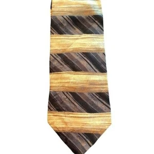 Today's Man Black, Tan, and Grey 100% Silk Tie - Picture 1 of 5